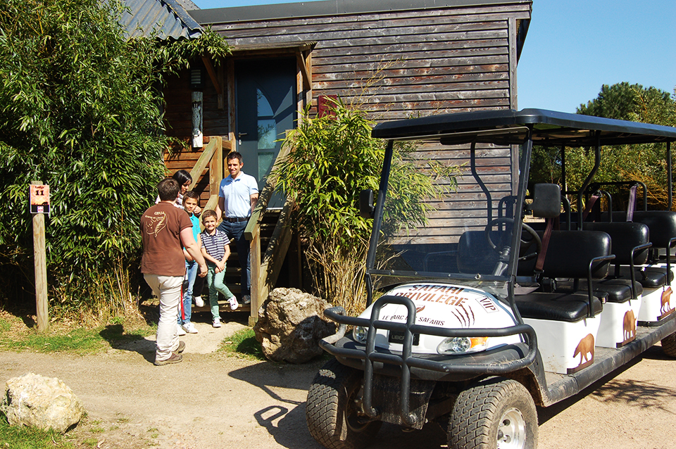 À bord d’un véhicule dédié, partez avec votre guide pour un safari inédit et personnalisé : une expérience hors du commun ! Découvrez le parc et ses nombreuses espèces par des chemins inaccessibles des visiteurs habituellement. Cela donne un autre point de vue sur les espèces du parcours.
